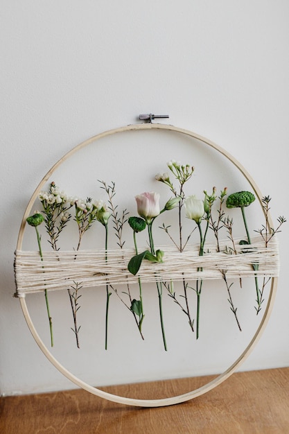 embroidered floral hoop